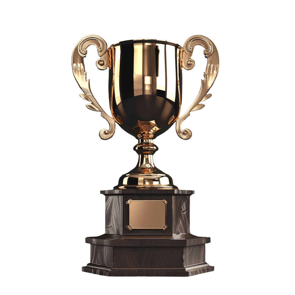 A silver tournament cup